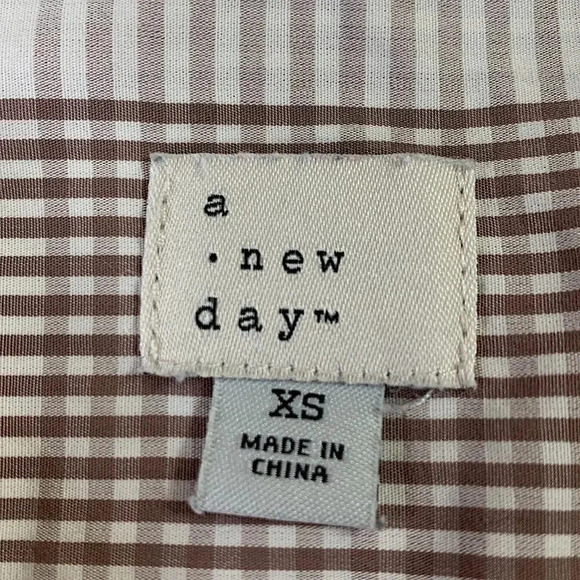 A NEW DAY Long Sleeve  Button Down Long Tunic Shirt Dress Women Size XS - Picture 13 of 14